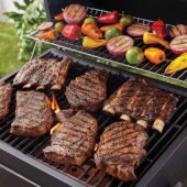 Kép 5/6 - Multifunkciós grillsütő, oldalsó tálcával, üvegnyitóval
