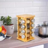 Kép 2/5 - Bambusz fűszertartó állvány, 16db-os