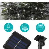 Kép 2/9 - 100 LED-es napelemes kerti fényfüzér, hideg fehér, 20 m