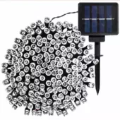 Kép 3/9 - 100 LED-es napelemes kerti fényfüzér, hideg fehér, 20 m