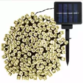 Kép 3/8 - 100 LED-es napelemes kerti fényfüzér, meleg fehér, 20 m