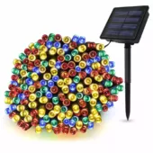 Kép 4/8 - 100 LED-es napelemes kerti fényfüzér, színes, 10 m