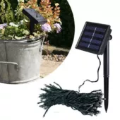 Kép 5/8 - 100 LED-es napelemes kerti fényfüzér, színes, 10 m