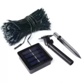 Kép 8/8 - 100 LED-es napelemes kerti fényfüzér, színes, 10 m