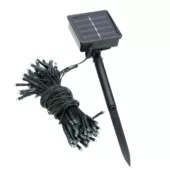 Kép 1/8 - 100 LED-es napelemes kerti fényfüzér, színes, 10 m