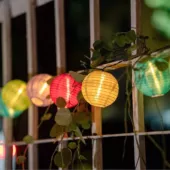 Kép 4/4 - Party lampion 10LED 10db gömb elemes (2xAA, nem tartalmaz)