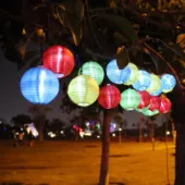 Kép 1/4 - Party lampion 10LED 10db gömb elemes (2xAA, nem tartalmaz)