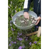 Kép 2/5 - Nature Fém kerti kerek szita, 7,4 x D37 cm, 12 mm, szürke