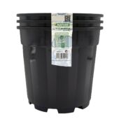 Kép 4/4 - Nature Polipropilén beltéri virágcserép, 3 db, 3,1 l, 17,1 x D19 cm, fekete