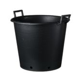 Kép 1/3 - Nature Polietilén virágcserép füllel, 30 l, 36,5 x D41,5 cm, fekete