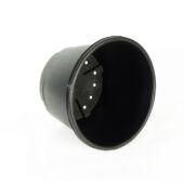 Kép 2/3 - Nature Polietilén virágcserép lapos tappal, 20 l, 26,5 x D37 cm, fekete