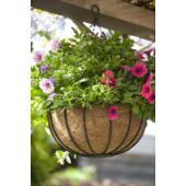 Kép 2/5 - Nature Rusztikus függő virágtartó kerek, 20 x D35 cm, fekete