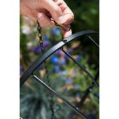 Kép 2/4 - Nature Lakkozott lánc függőkosárhoz, 45 cm, fekete