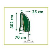 Kép 5/5 - Nature Kerti napernyő takaró, 302 cm, D25/70 cm, grafitszürke