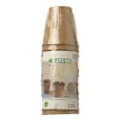 Kép 1/4 - Nature 100%-ban farostból készült termesztő cserép 8,5 x 8cm 15db szett kerek