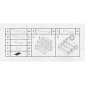 Kép 5/6 - Nortene-Catral Natur Scala 3 szintes magaságyás 113x40x88 cm