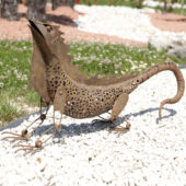 Kép 1/3 - Nortene Iguana figura fémből, antik hatású