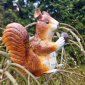Kép 5/5 - Nortene Squizy dekoratív fém mókus 23 cm