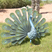 Kép 1/4 - Nortene  Peacock Páva figura fémből