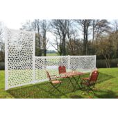 Kép 6/11 - Nortene Mosaic mintás térelválasztó , futtató panel fehér 1x2m