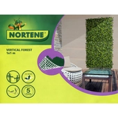 Kép 12/12 - Nortene Vertical Forest zöldfal, növényfal műanyag, természetes hatás - az erdő növényeivel (100x100cm)