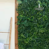 Kép 7/13 - Nortene Vertical Tropic zöldfal, növényfal műanyag, természetes hatás - trópusi növényekkel (100x100cm)