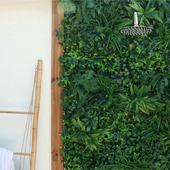 Kép 6/12 - Nortene Vertical Tropic zöldfal, növényfal műanyag, természetes hatás - trópusi növényekkel (100x100cm)