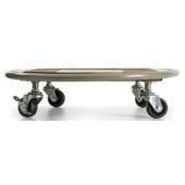 Kép 4/4 - Nortene Flora Roll Metal Wood virágalátét fémből és fából 35 cm, 100 kg