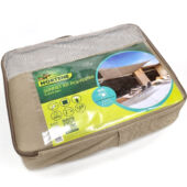 Kép 1/8 - Nortene napvitorla négyzte alakú - 3,6 x 3,6  barna (Sun-Net Kit Polyester)
