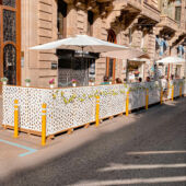 Kép 3/11 - Nortene Mosaic mintás térelválasztó , futtató panel fehér 1x2m