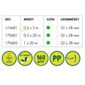 Kép 3/4 - Nortene Doornet műanyag rács, 0,5 x 5, Zöld