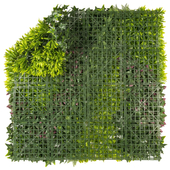 Nortene Vertical Costa műanyag zöldfal színes levelekkel és cikk-cakk mintával (100x100cm)