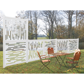 Kép 3/5 - Nortene Nautic dekoratív panel fehér, vonal mintázattal 1x1 m