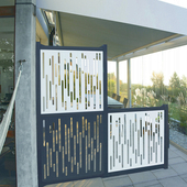 Kép 5/5 - Nortene Nautic dekoratív panel fehér, vonal mintázattal 1x1 m