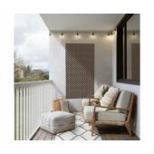 Kép 4/8 - Nortene Privat térelválasztó panel, 1x2 m, barna