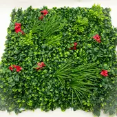 Kép 6/10 - Nortene Vertical Villa műanyag zöldfal murvafürt virágokkal (100x100cm)