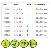 Kép 2/6 - Nortene Trellinet növénytartó háló, uborkaháló, rácsméret 100 x 100 mm, 1,2x10, Fehér