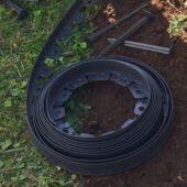 Kép 3/11 - Nortene Flexible Edge rugalmas, műanyag gyepszegély szett, leszúró tüskével, 4 cm x 10 m