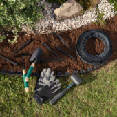 Kép 5/11 - Nortene Flexible Edge rugalmas, műanyag gyepszegély szett, leszúró tüskével, 4 cm x 10 m