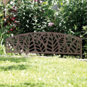 Kép 3/4 - Nortene metal border mini kerítés, festett fém ágyásszegély (40x100 cm) - Athea, levél