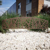 Kép 2/4 - Nortene metal border mini kerítés, festett fém ágyásszegély (40x100 cm) - Athea, levél