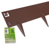 Kép 7/7 - Nortene Easy Bordura leszúrható, acél ágyásszegély, gyepszegély, barna 106 x 18 cm