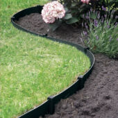 Kép 3/4 - Nortene Etik Bordura rugalmas, újrahasznosított ágyásszegély, 15 cm x 10m antracit
