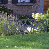 Kép 2/3 - Nortene metal border mini kerítés, festett fém ágyásszegély (40x100 cm) - Stone, kőfal