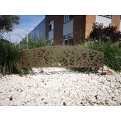 Nortene metal border mini kerítés, festett fém ágyásszegély (40x100 cm) - Athea, levél