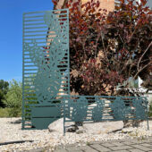 Kép 3/3 - Nortene metal border mini kerítés, festett fém ágyásszegély (40x100 cm) - Cactus, kaktusz