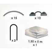 Kép 5/6 - Nortene Kit Protect Tunnel szőtt védőháló szett rovarok ellen, 1 x 4,50 m