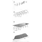 Kép 6/6 - Nortene Kit Protect Tunnel szőtt védőháló szett rovarok ellen, 1 x 4,50 m