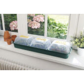 Kép 2/4 - Nortene Rapig Grow Window  ablakba helyezhető mini üvegházak, 22 x 17,5 x 13 cm x 3 db