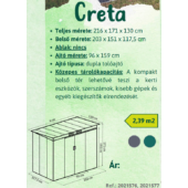 Kép 2/7 - Nortene-Catral Metalshed Creta kerti fém tároló ház zöld 2,16 x 1,71 x 1,30 m